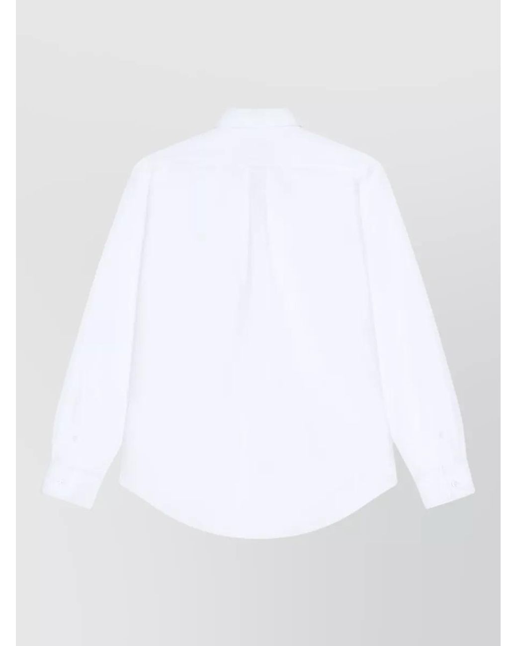 Givenchy White Cotton Classic-Fit Long-Sleeve Shirt for men