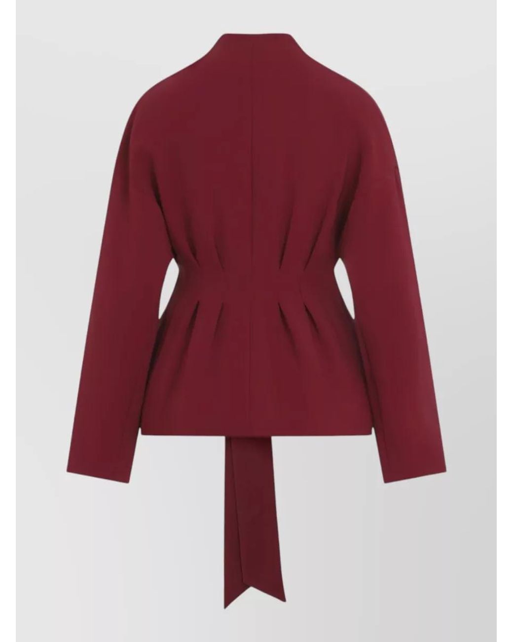 Alberta Ferretti Red Wrap Cady Suit Jacket