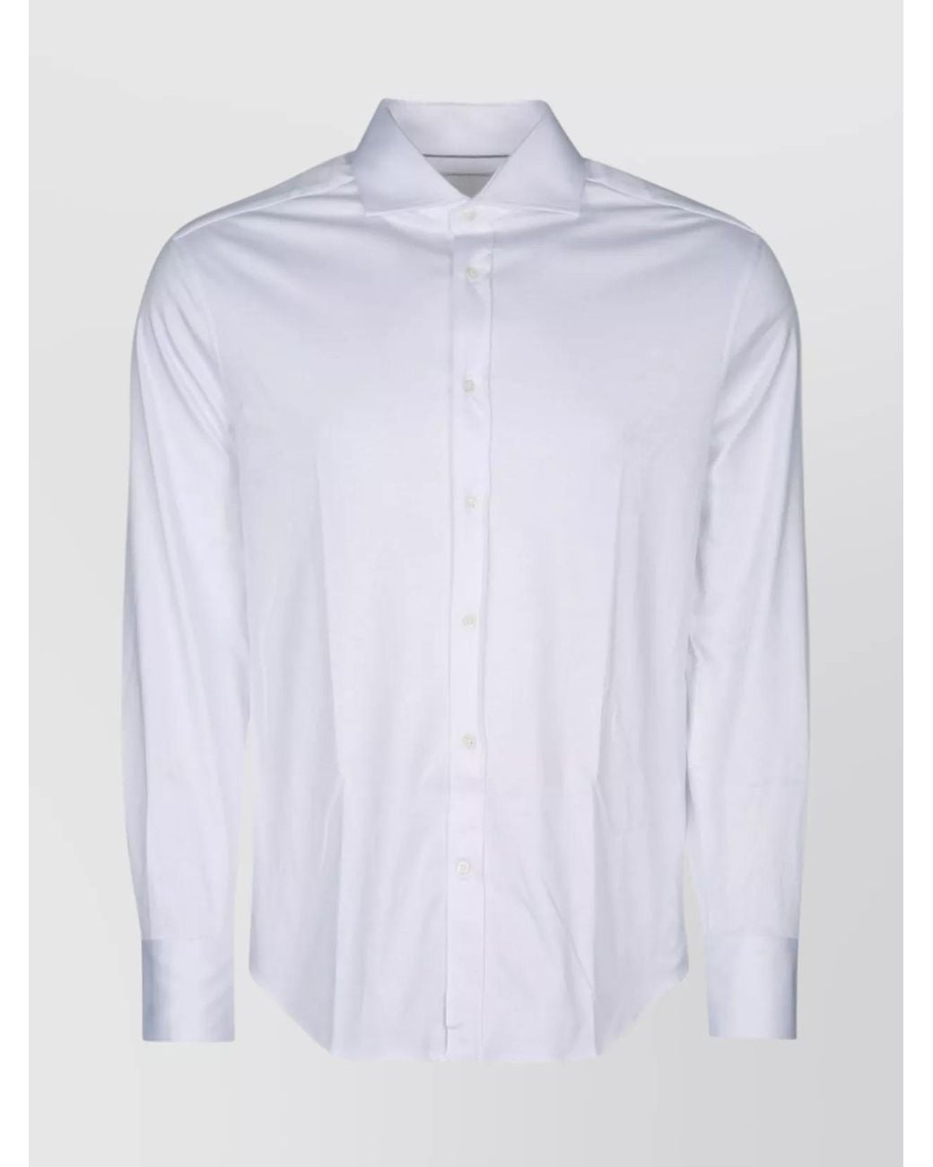 Brunello Cucinelli White Cotton Crew-Neck Short-Sleeve T-Shirt for men