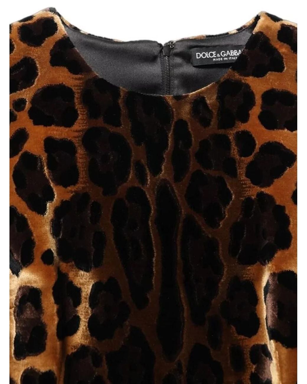 Dolce & Gabbana Black Silk Leopard Sleeveless Mini Dress