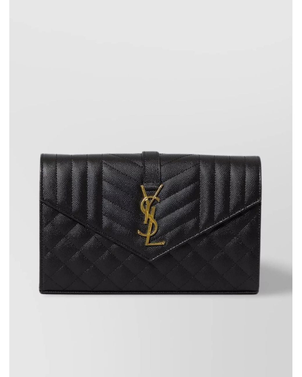 Saint Laurent Black Cassandre Chain Crossbody Bag
