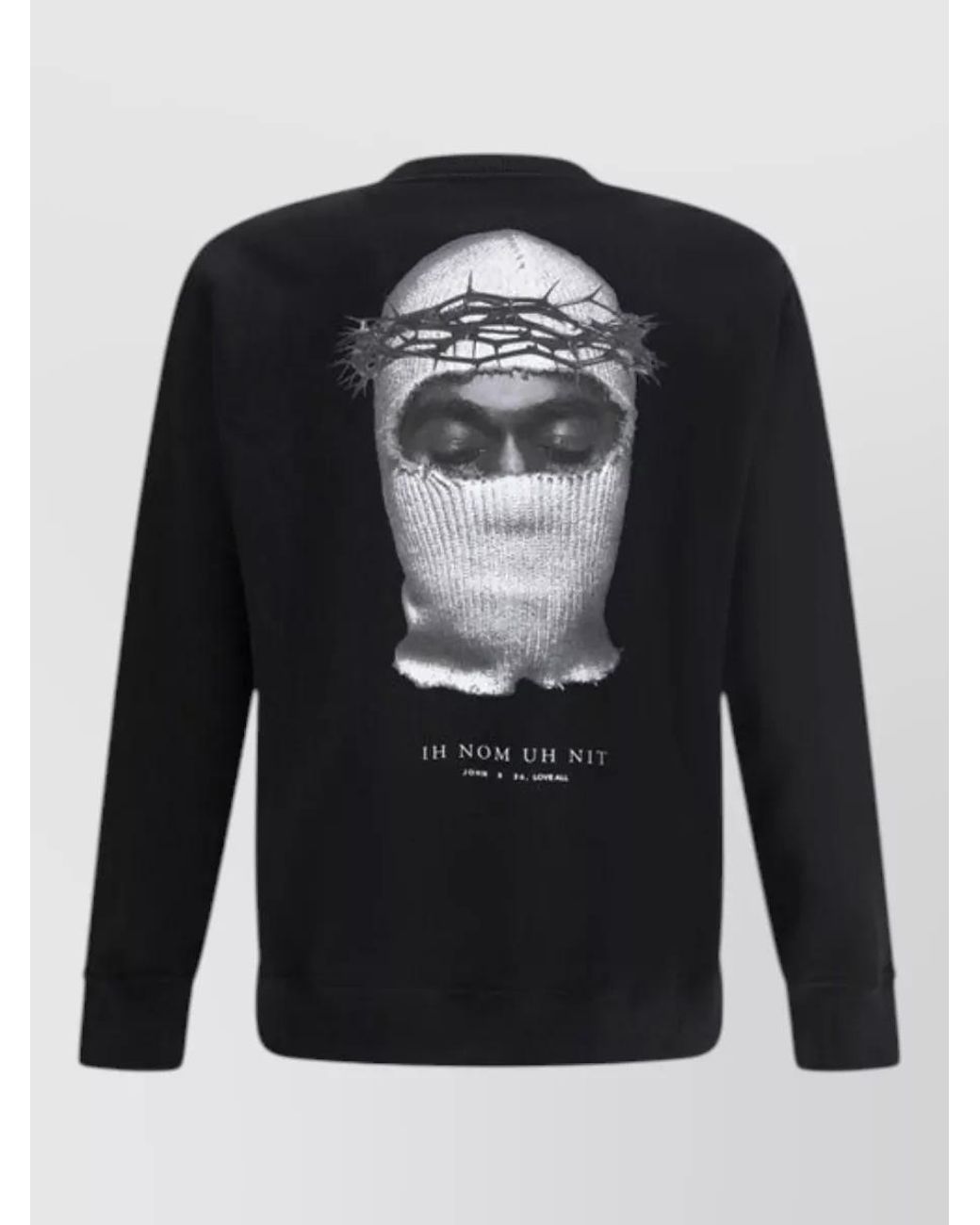 Ih Nom Uh Nit Blue Printed Cotton Sweatshirt for men