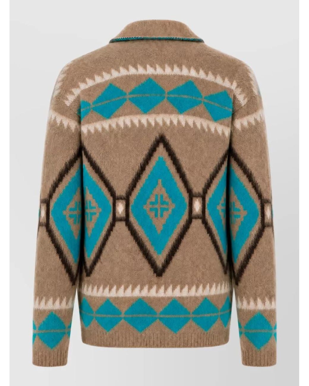 Amaranto Blue Chunky-Knit Cardigan for men