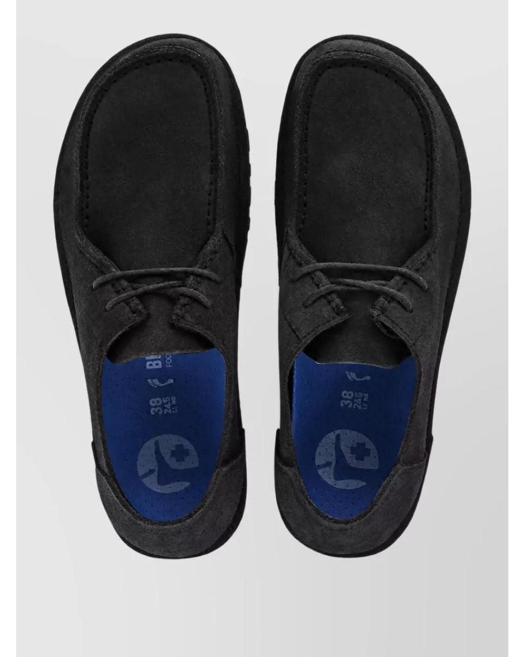 Birkenstock Black Suede Leather Lace-Up Sneakers