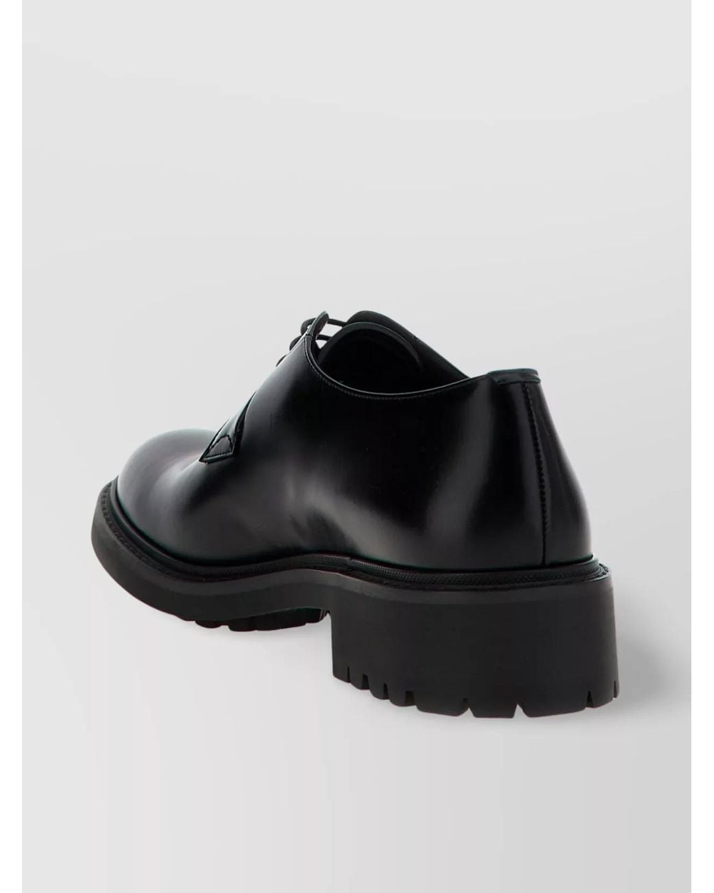 Saint Laurent Black Leather Lace-Up Shoes for men