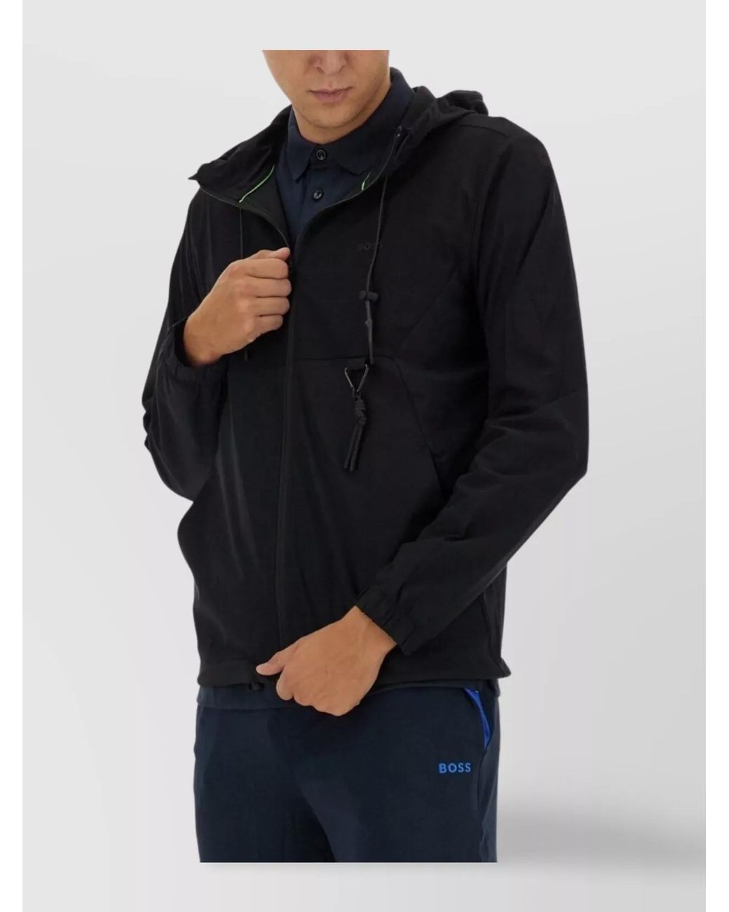 Boss Blue Technical Fabric Jacket for men