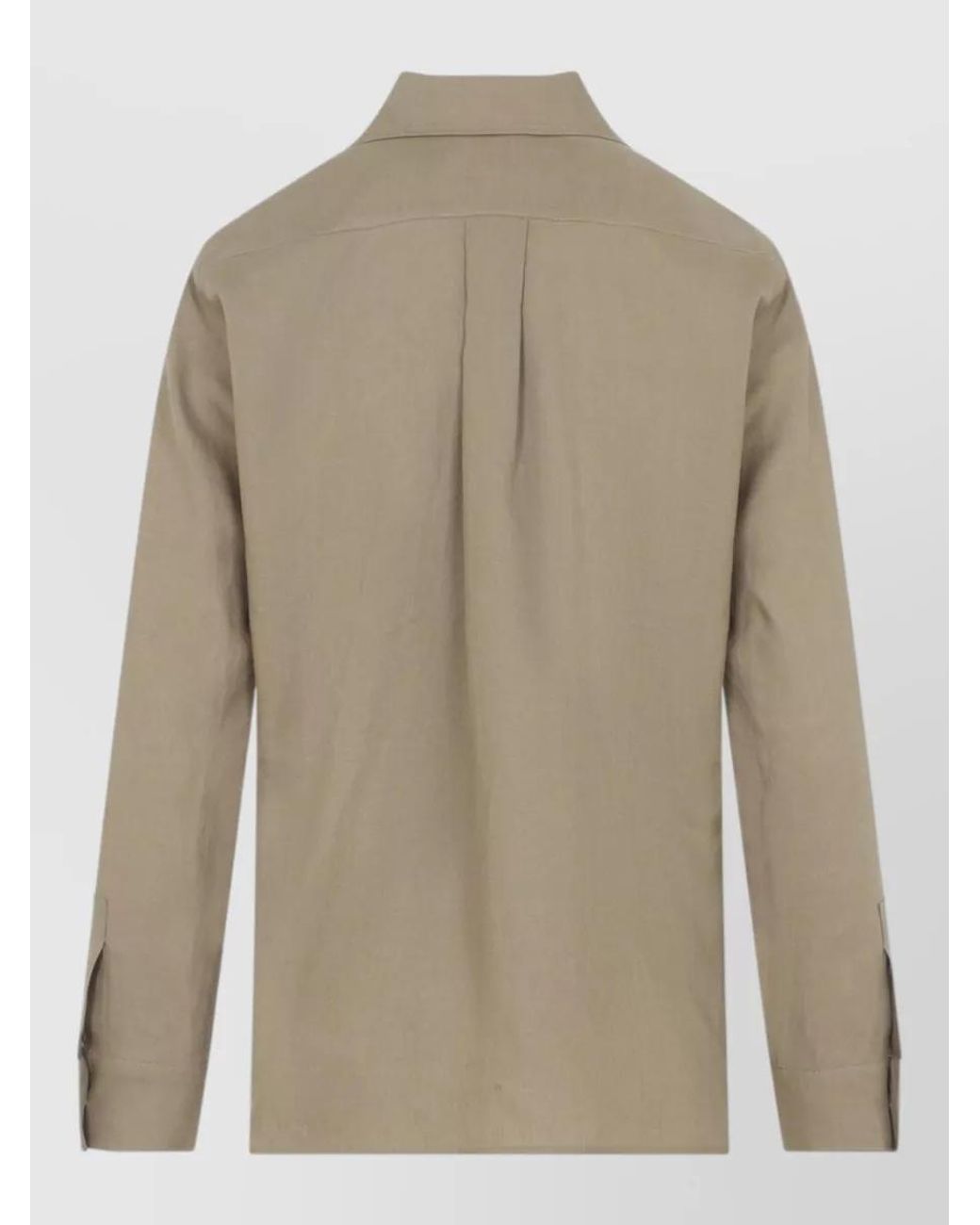 Max Mara Natural Linen Logo Shirt