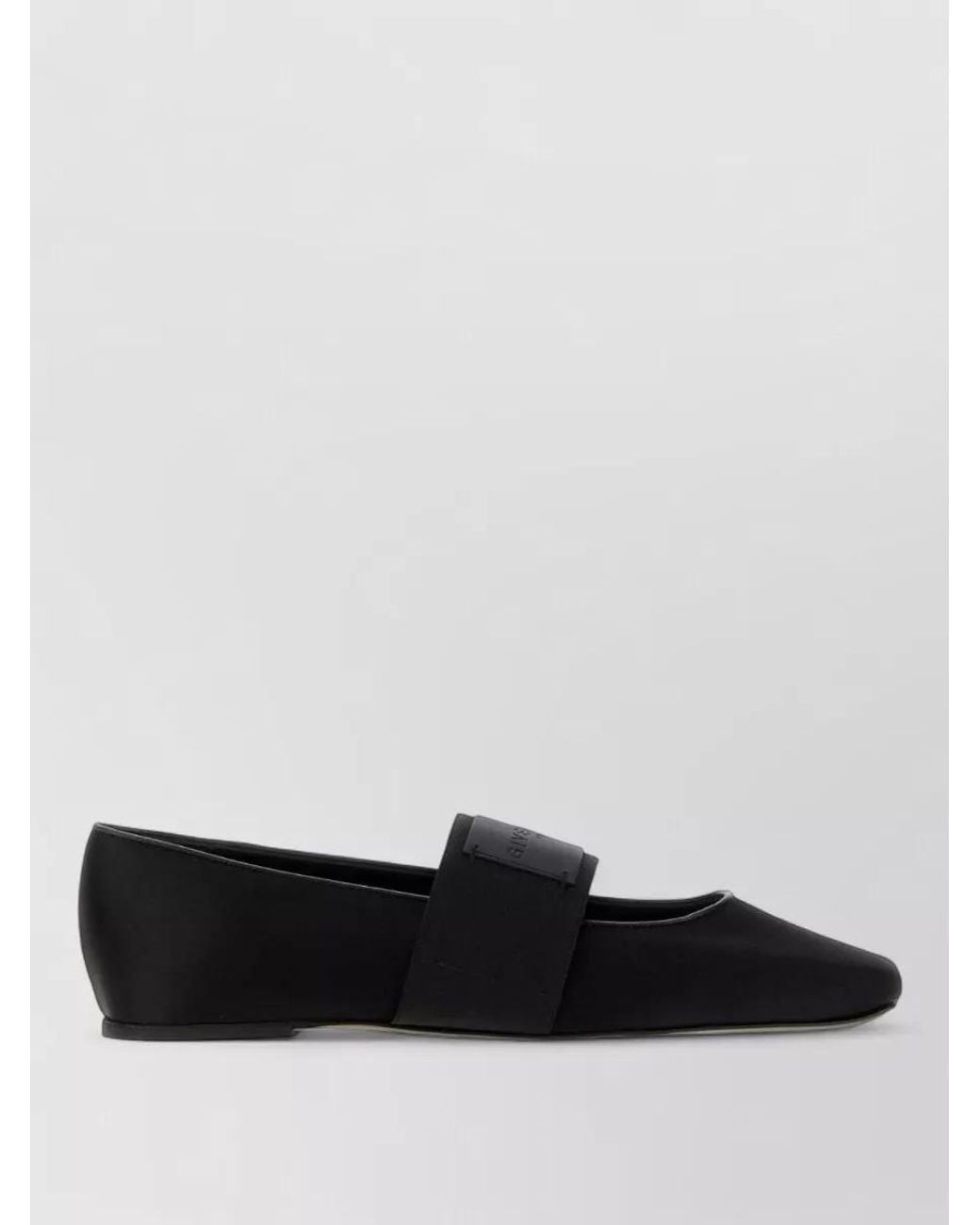 Givenchy White Satin Square Ballerina Flats