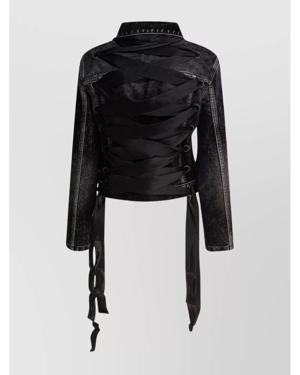 Balenciaga Black Denim Fitted Jacket