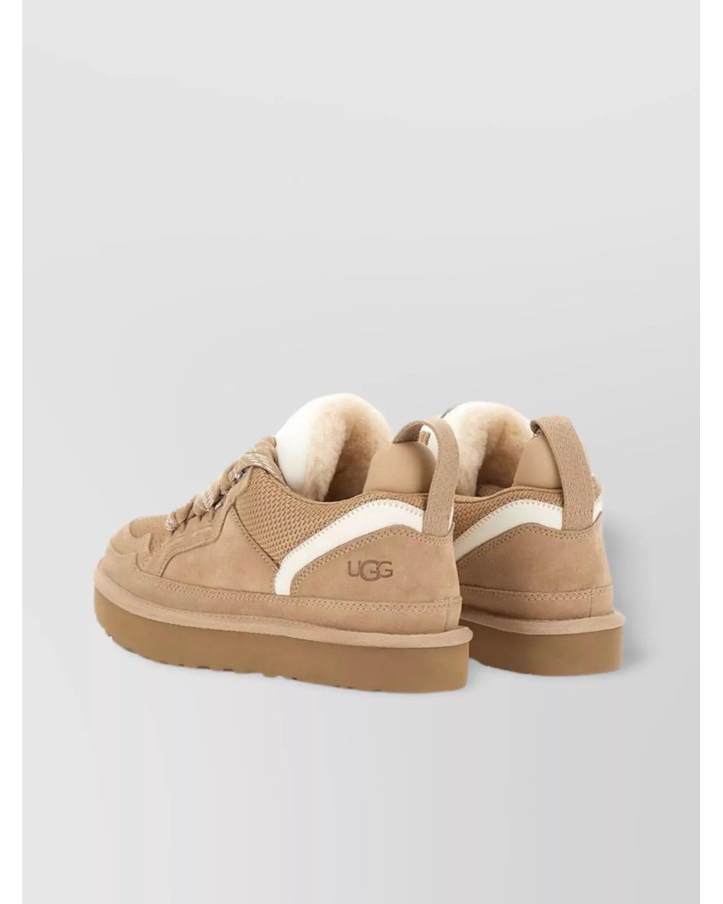 Ugg Natural Lowmel Panelled Suede Sneakers
