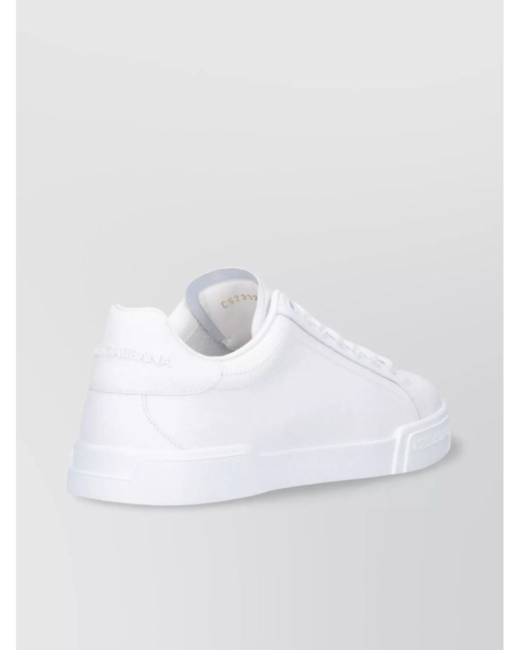 Dolce & Gabbana White Leather Low-Top Sneakers for men