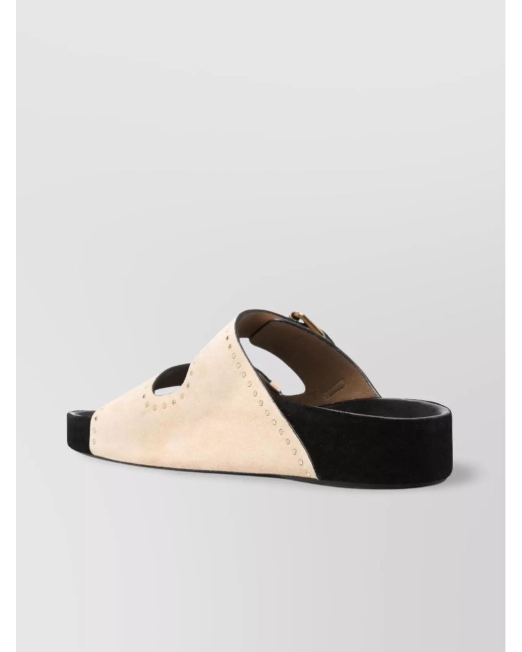 Isabel Marant Multicolor Leather Studded Asymmetric Slide Sandals
