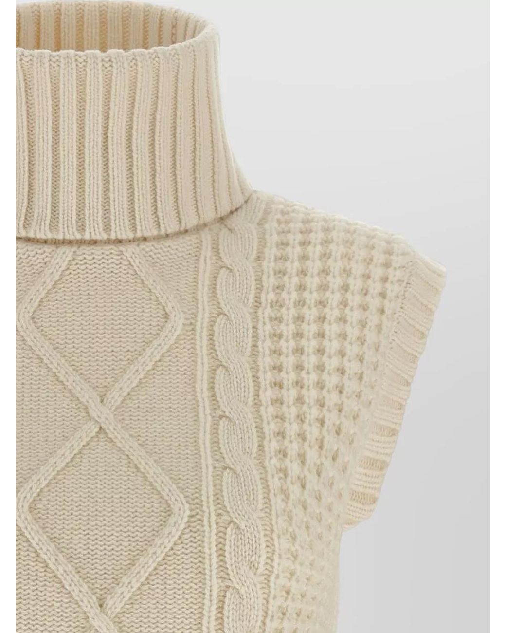 Perfect Moment Natural Merino Wool Knitted Turtleneck Hooded Vest