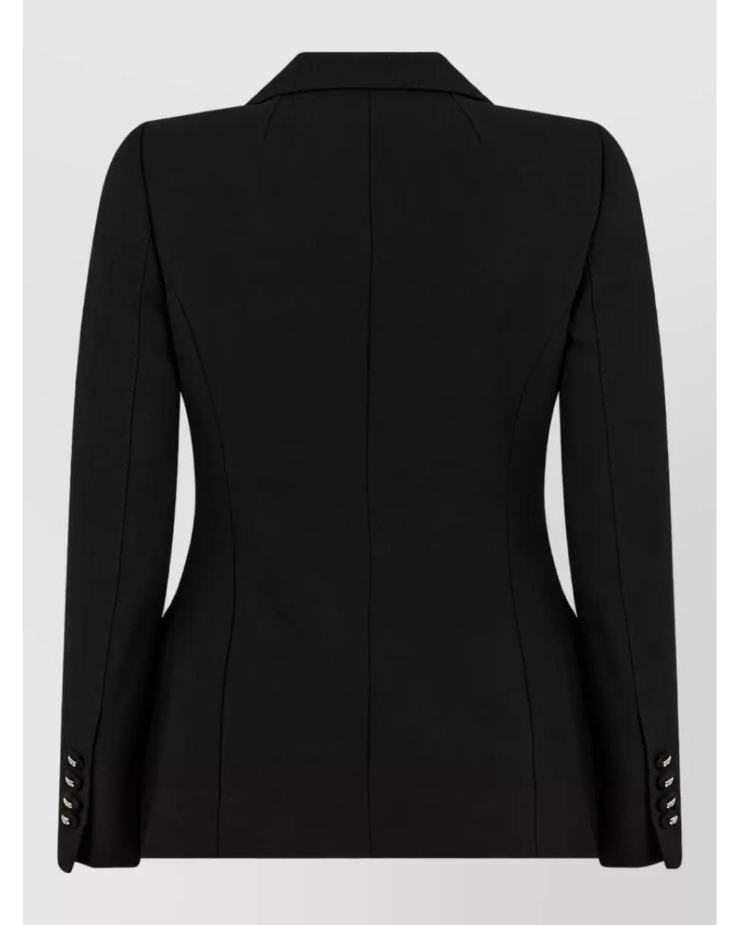 Dolce & Gabbana Black Virgin Wool Tailored Suit Jacket