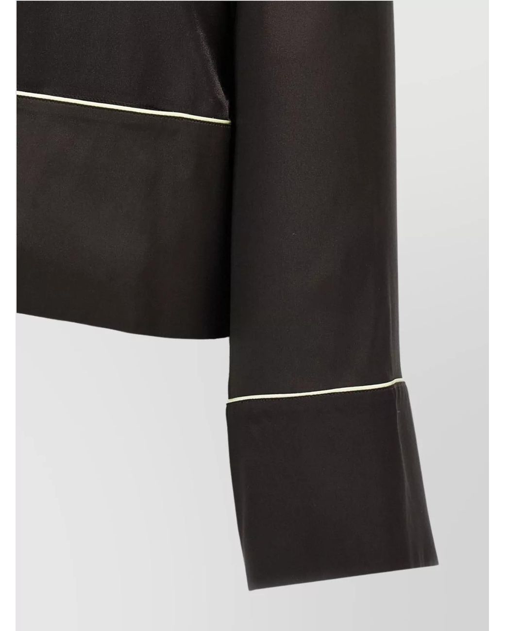 Off-White c/o Virgil Abloh Black Silk Pajama Shirt