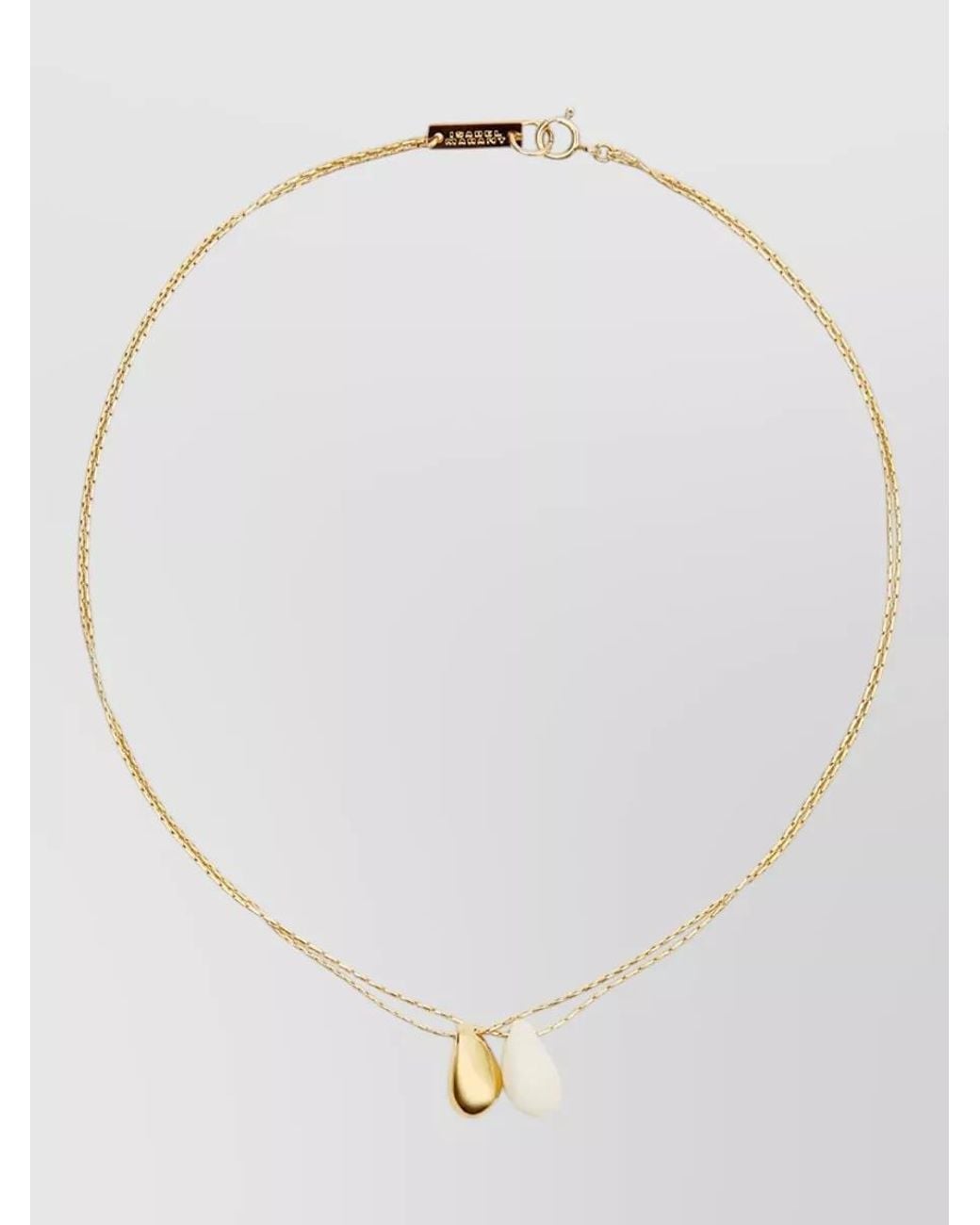 Isabel Marant White Double Pendant Necklace