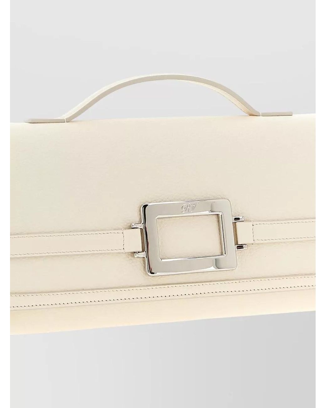 Roger Vivier Natural Leather Clutch Bag