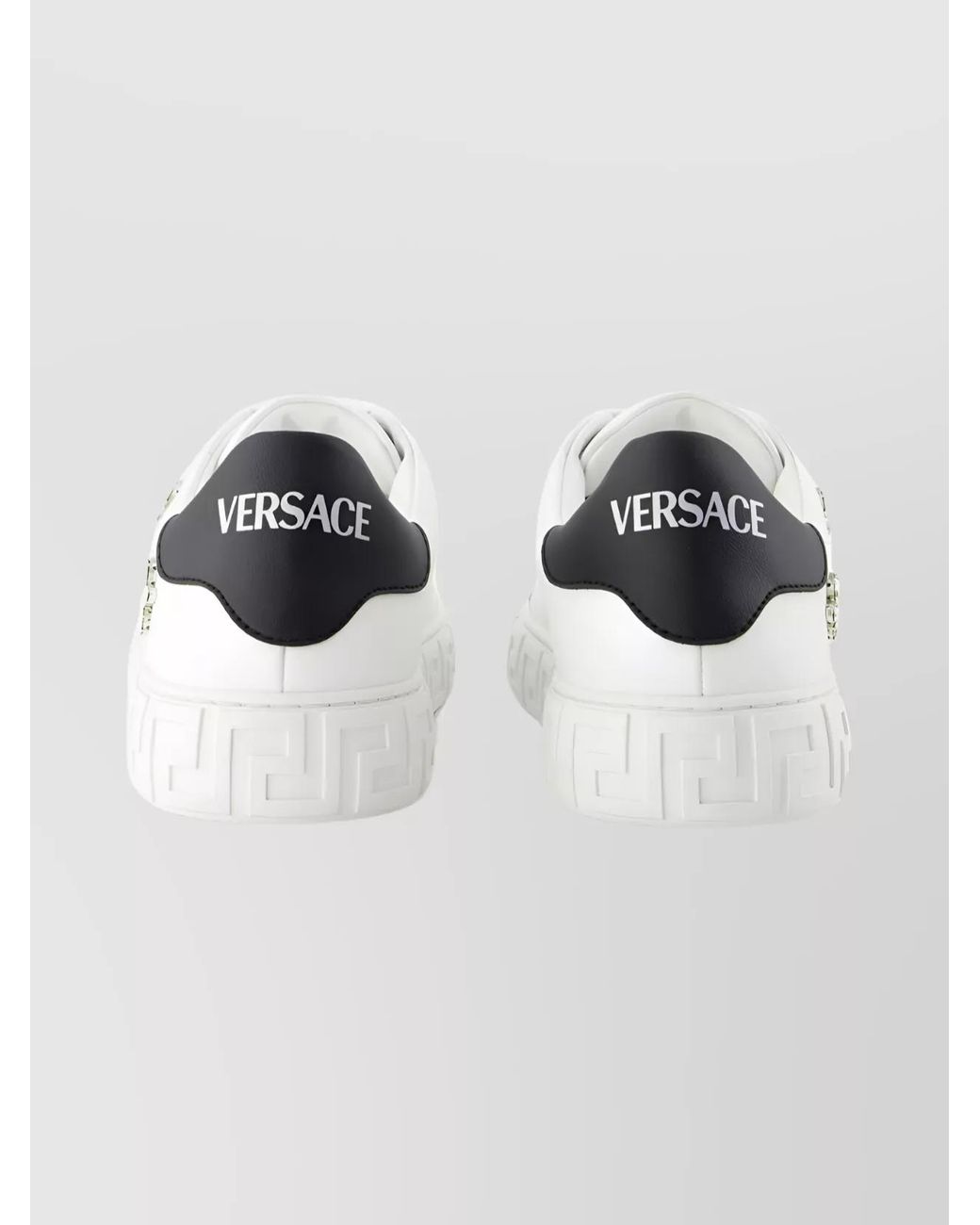 Versace White Canvas Low-Top Sneakers