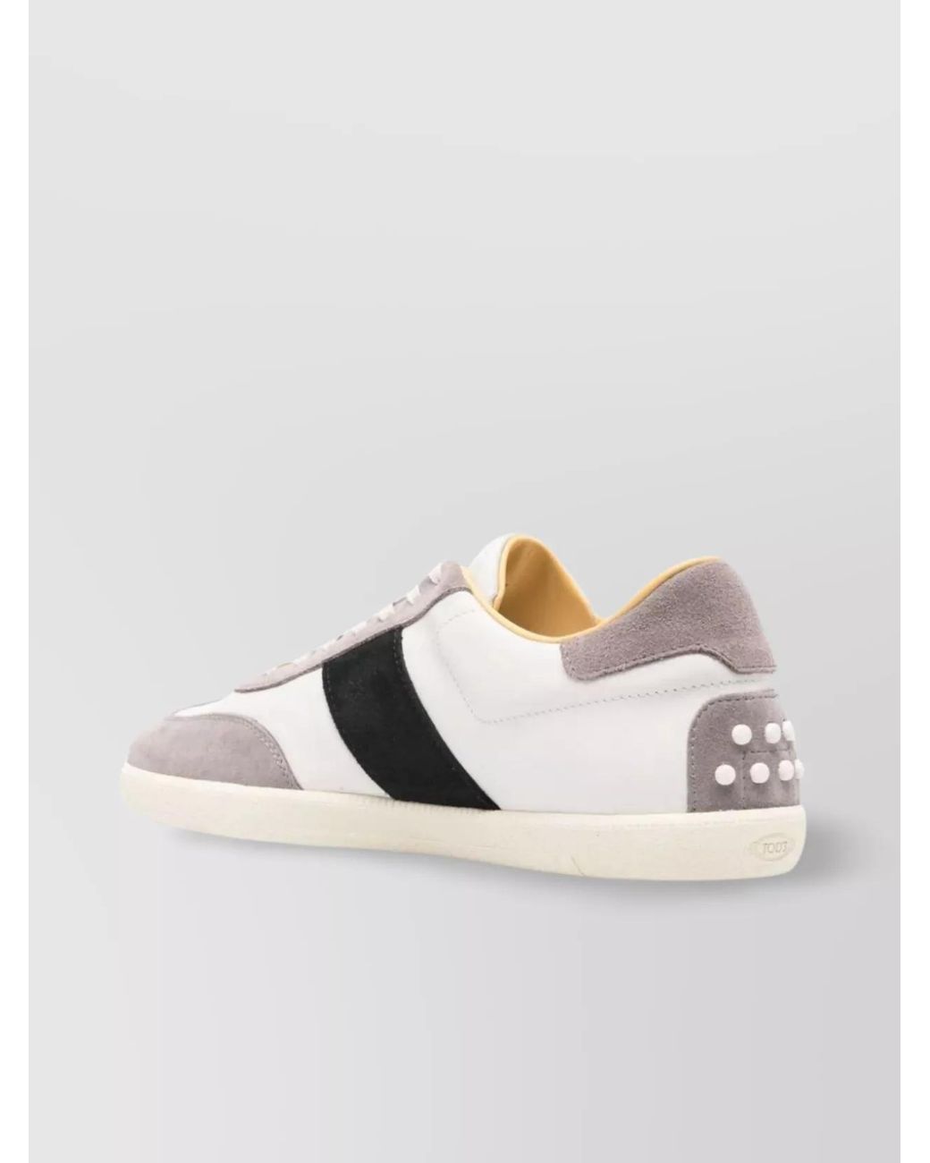 Tod's Black Calf Leather Suede Low-Top Sneakers for men