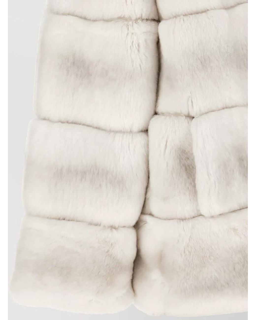 Yves Salomon Natural Quilted Fur Coat