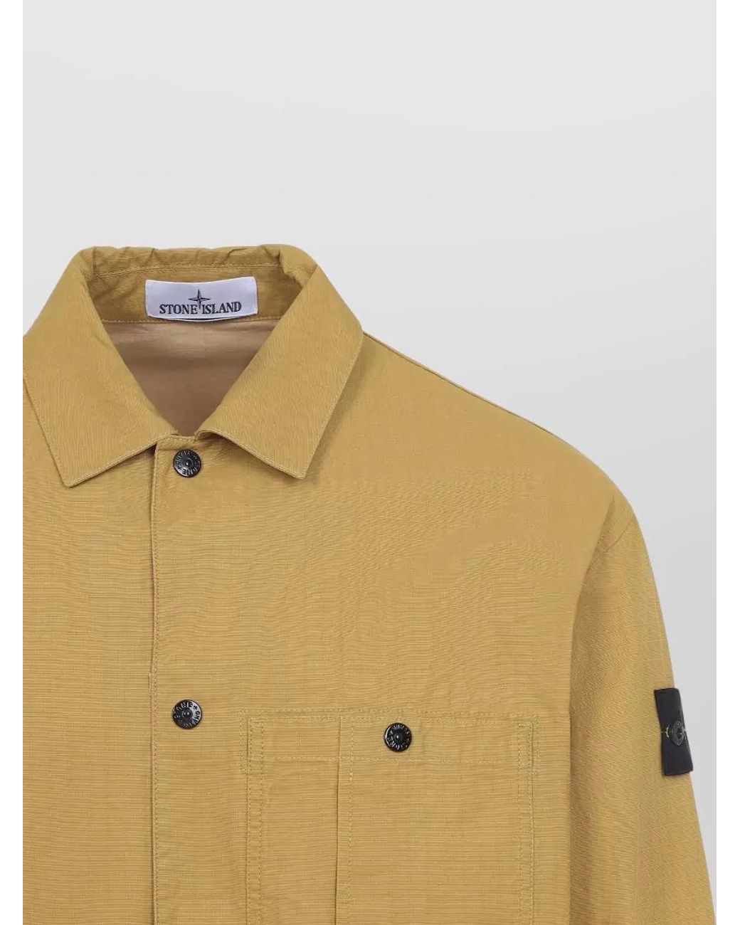 Stone Island Natural Cotton Relaxed-Fit Shirt Jacket for men