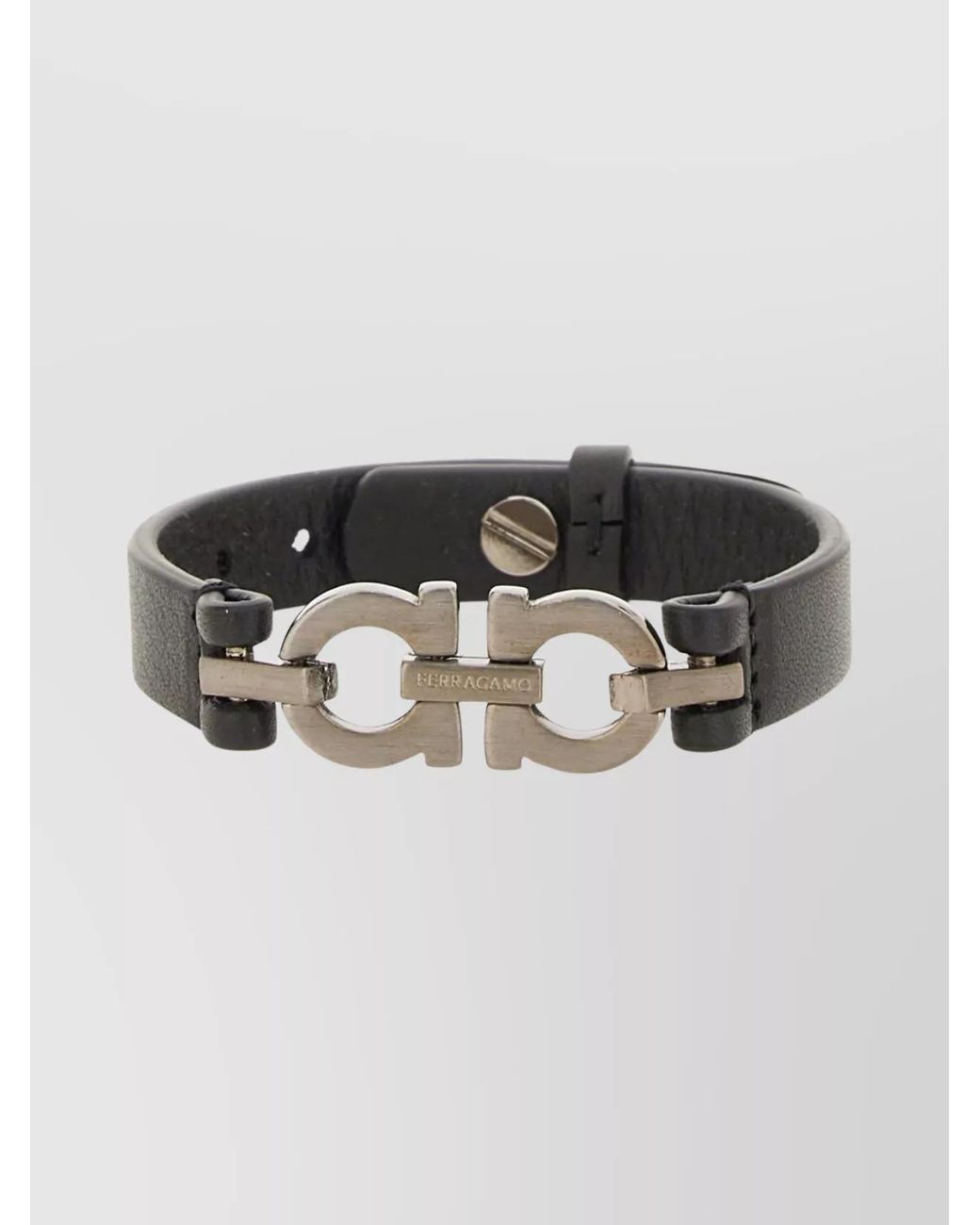 Ferragamo Multicolor Leather Double Gancini Bracelet for men