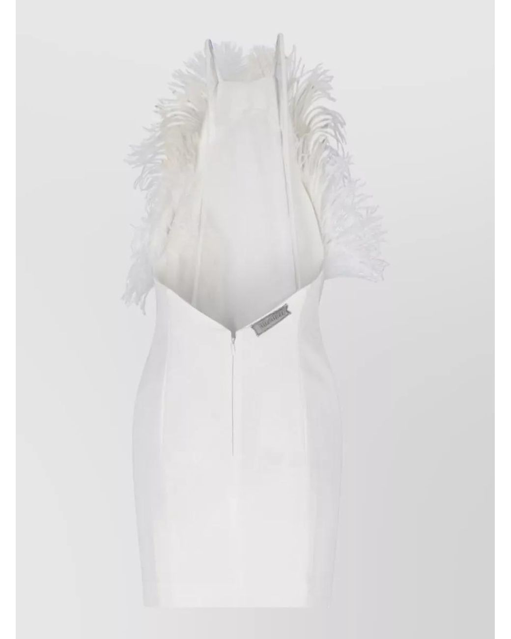 The Attico White Stretch Mini Dress