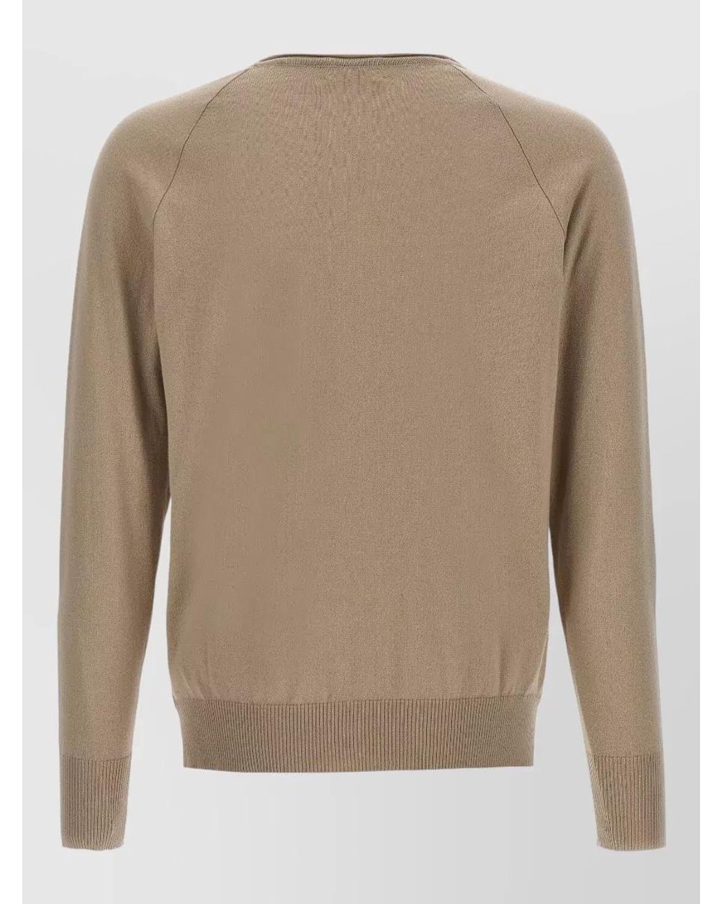 Ma'ry'ya Natural Cotton V-Neck Long-Sleeve Jumper for men