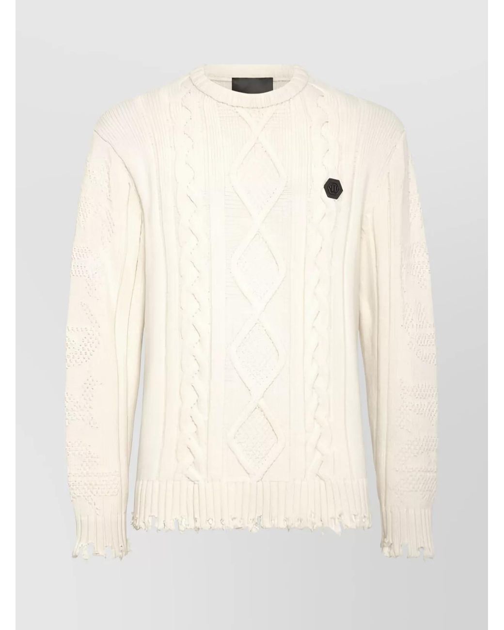 Philipp Plein Natural Wool Jumper for men