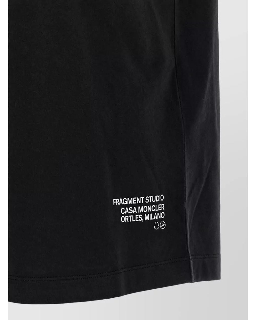 Moncler Genius Black Cotton Graphic Print T-Shirt for men