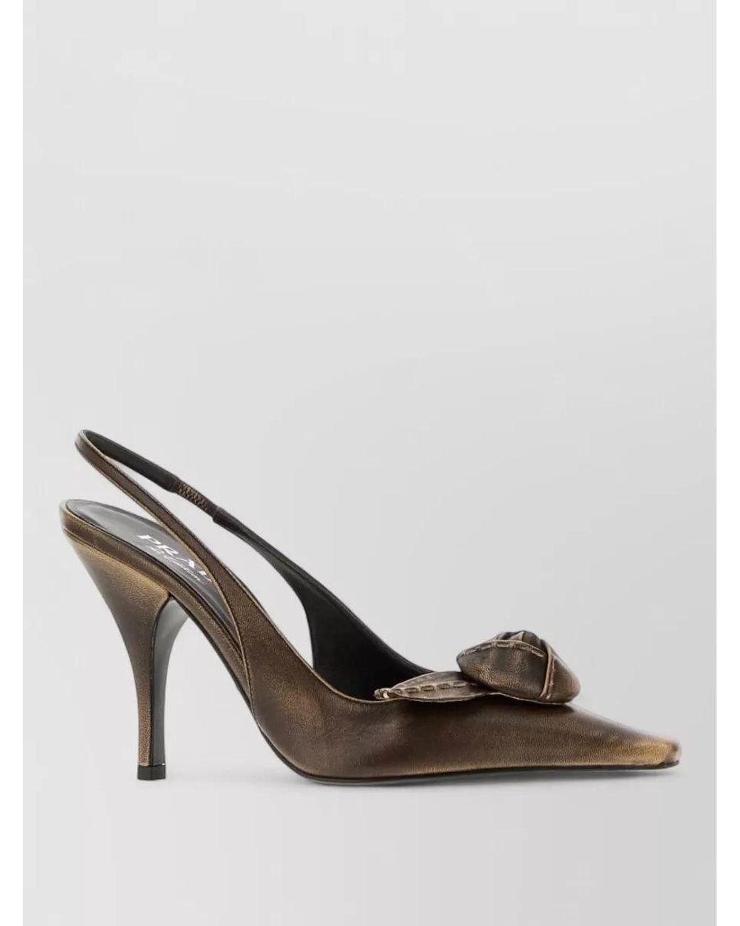 Prada Brown Leather Mules