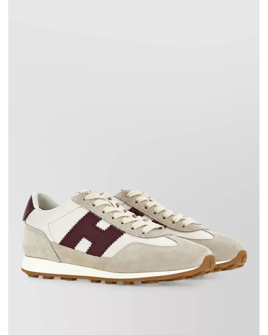 Hogan White Leather Low Top Sneakers