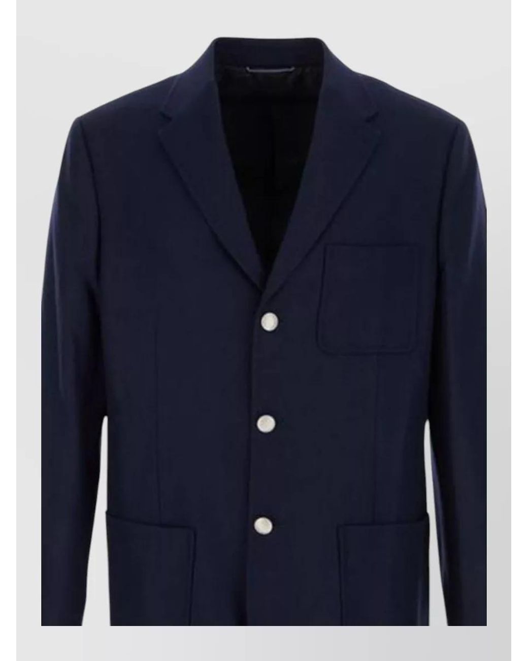 Dior Blue Single Breasted Coat for men