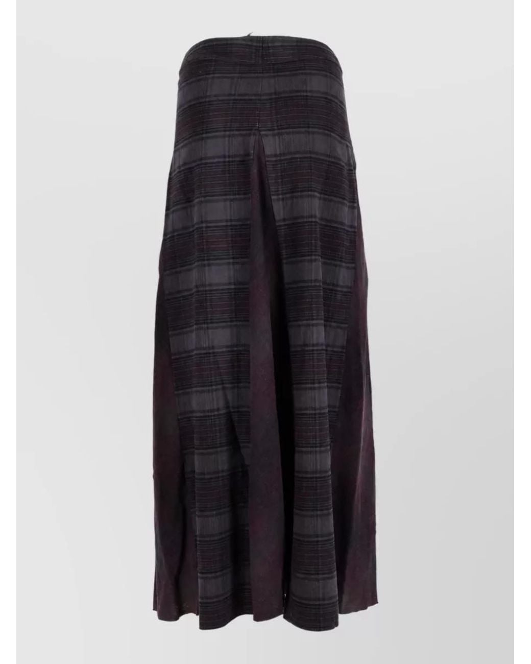 Our Legacy Black Checked Full Skirt
