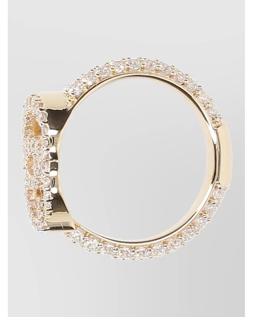 Gucci White Crystal Embellished Ring