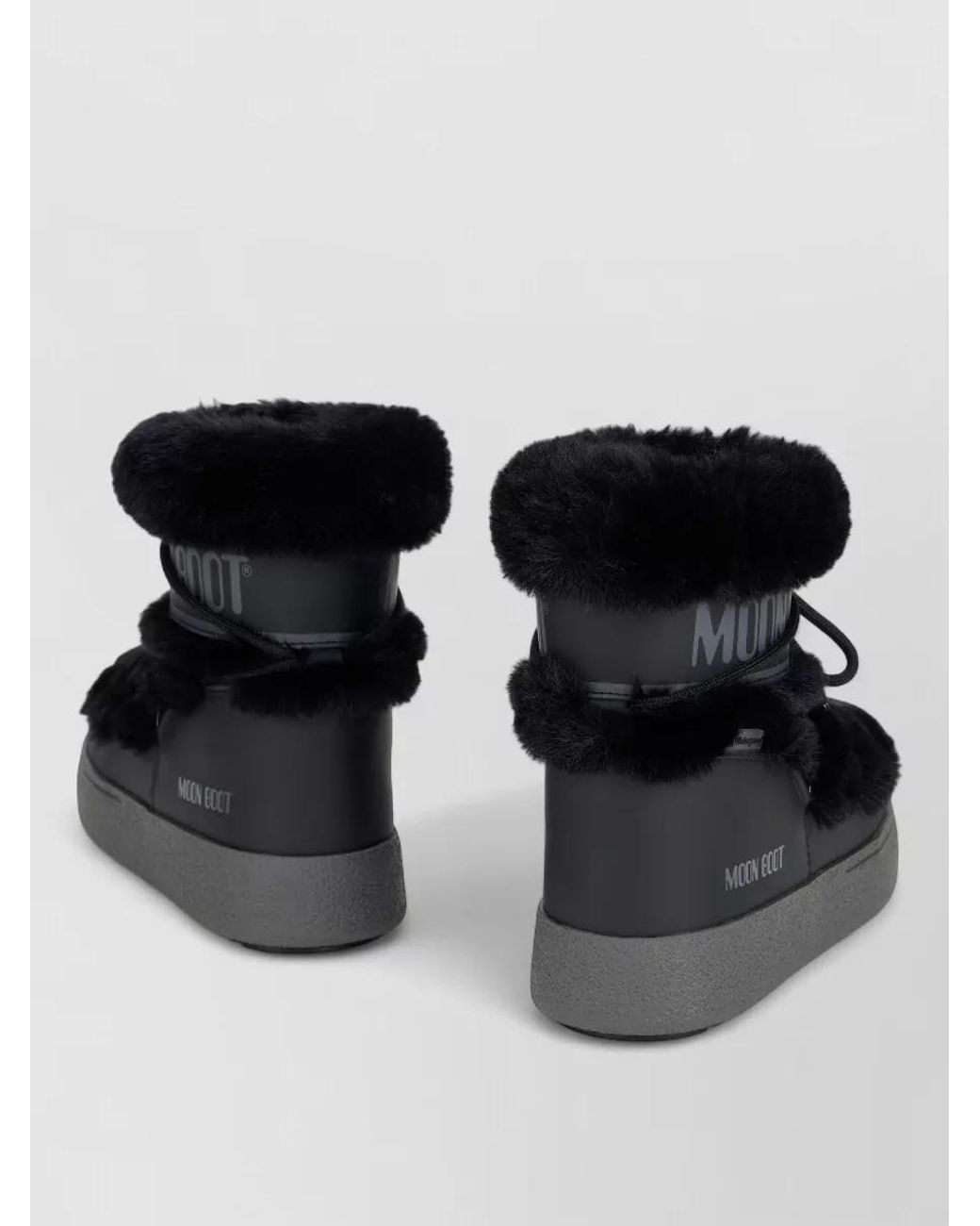 Moon Boot Black Faux Fur Boots