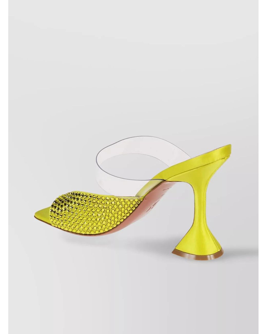 AMINA MUADDI Yellow Crystal-Embellished Sandals