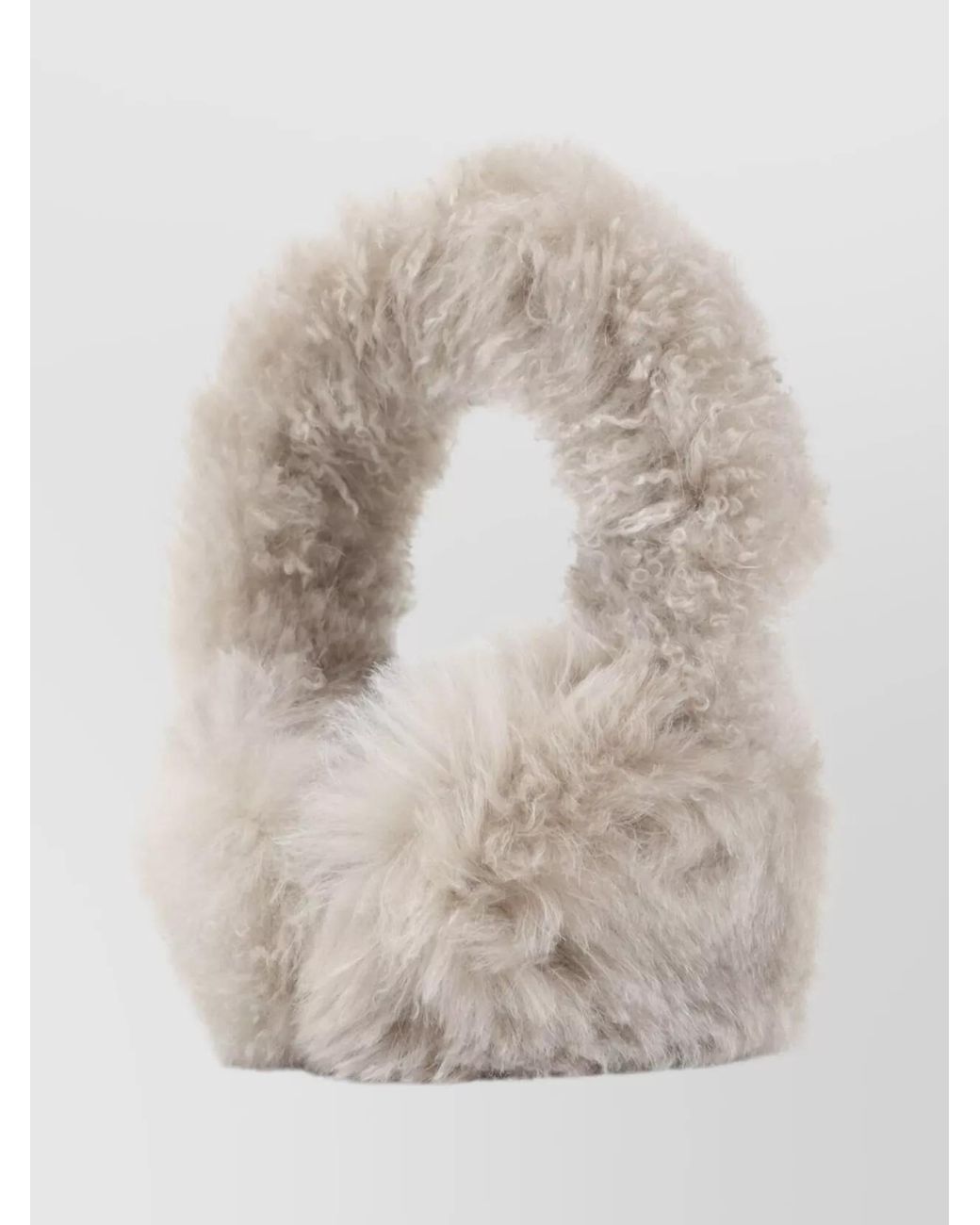 Yves Salomon White Lamb Fur Earmuffs