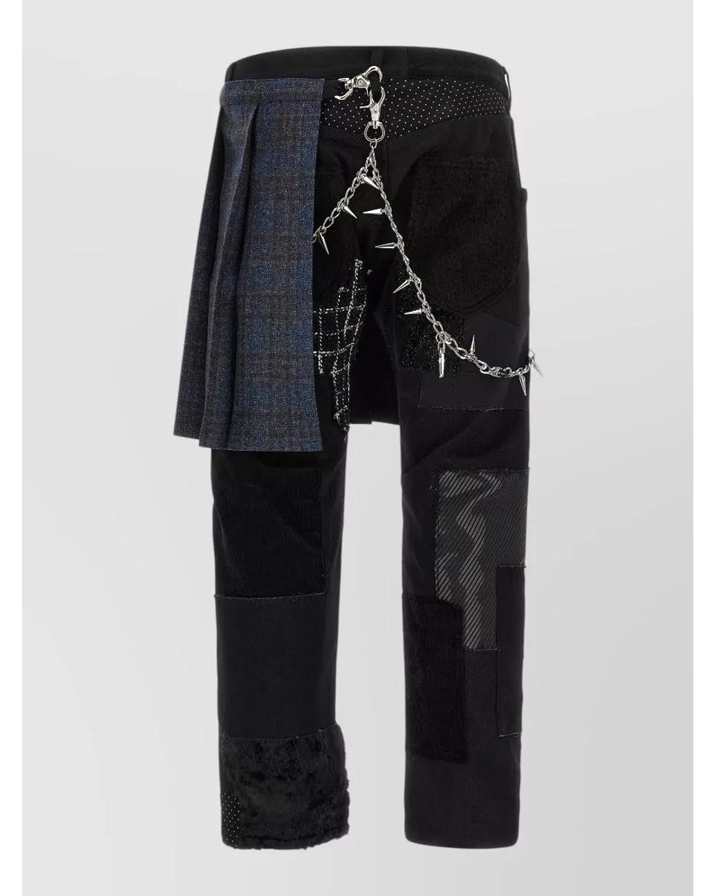 Junya Watanabe Blue Denim Patchwork Straight-Leg Jeans for men