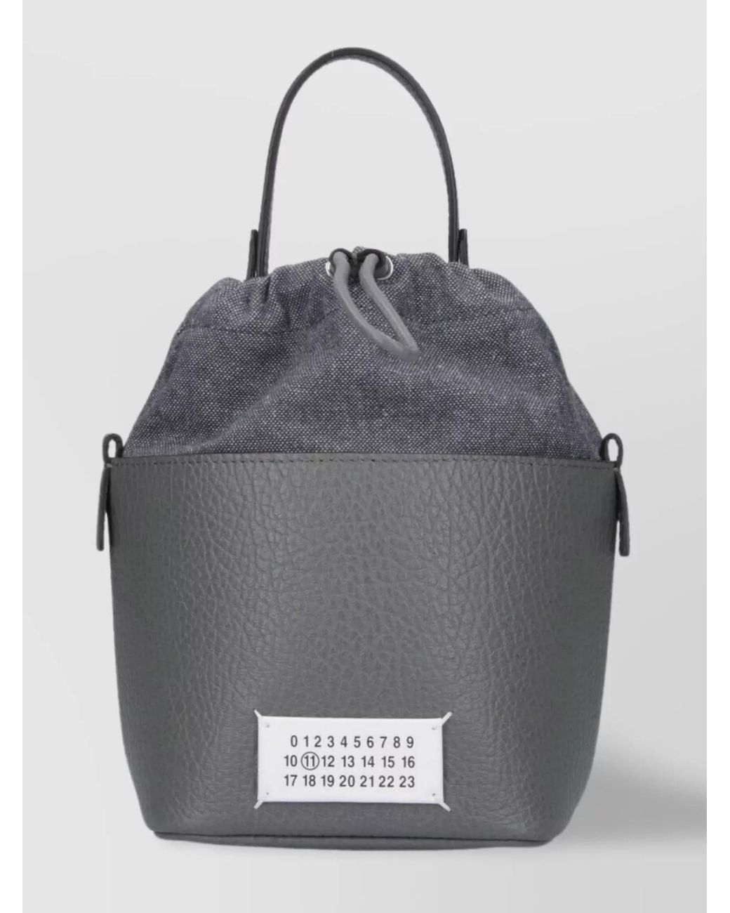 Maison Margiela Gray Leather Bucket Bag