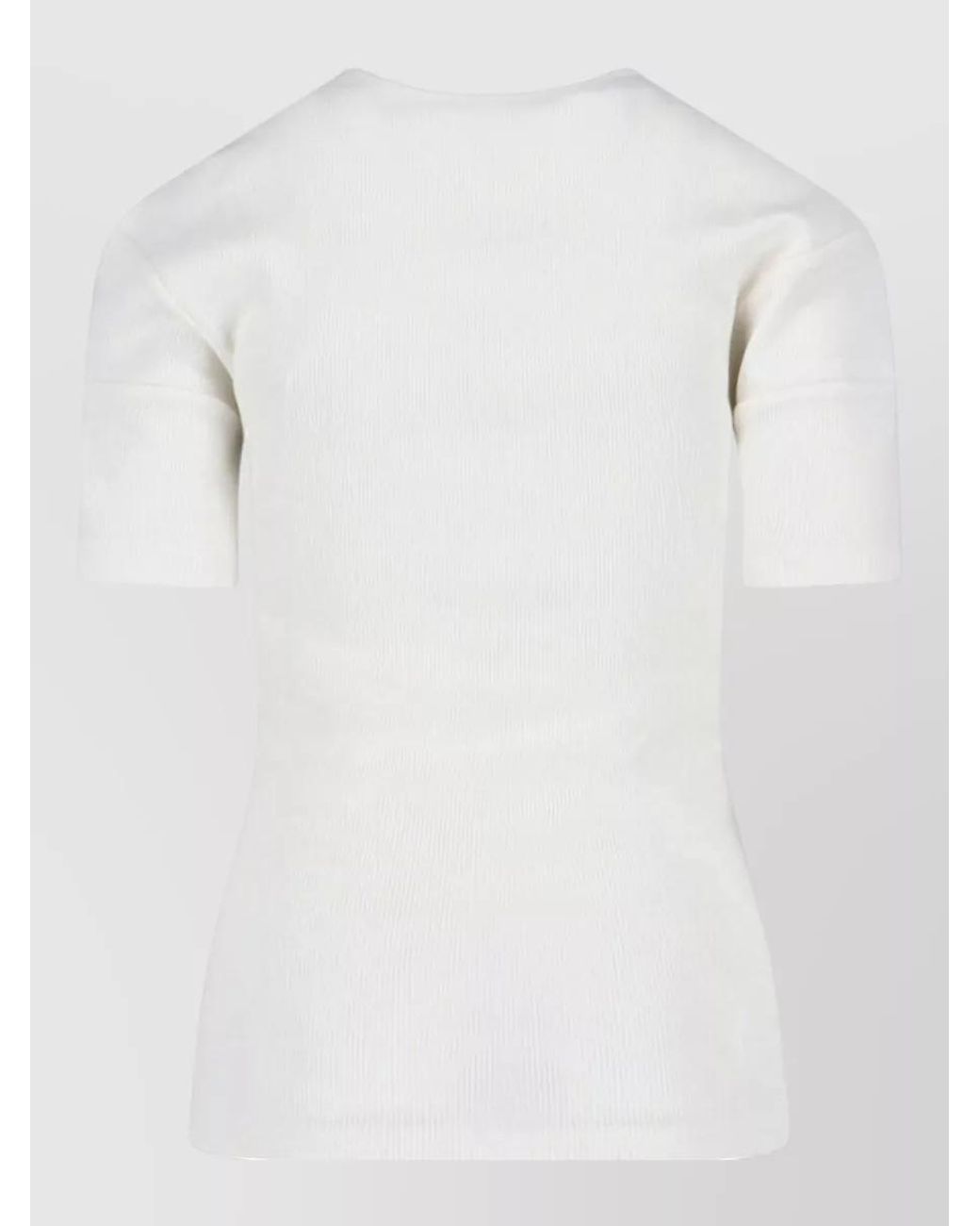 Lemaire White Fitted Henley T-Shirt