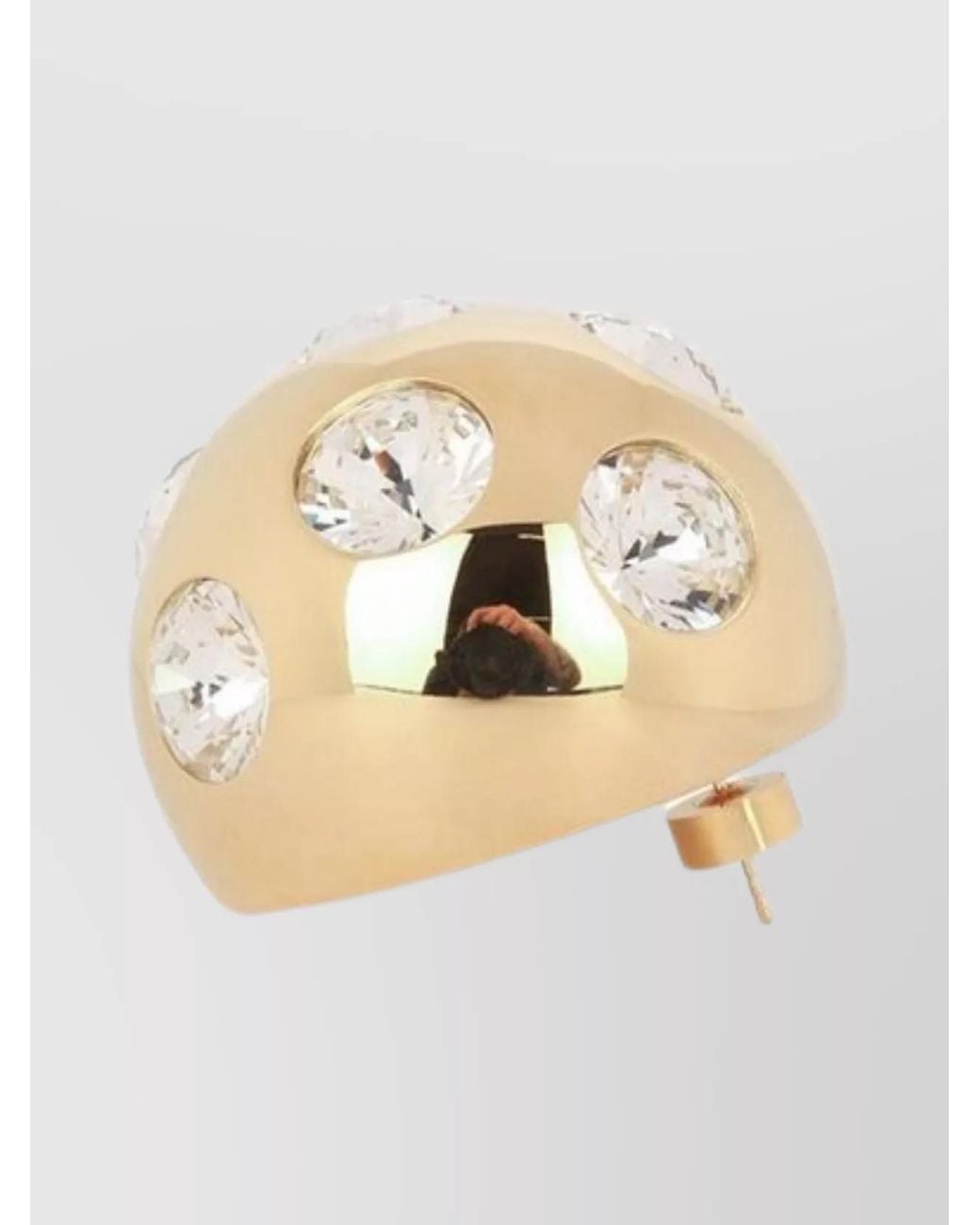 Jacquemus Metallic Gemstone Stud Earrings Finish