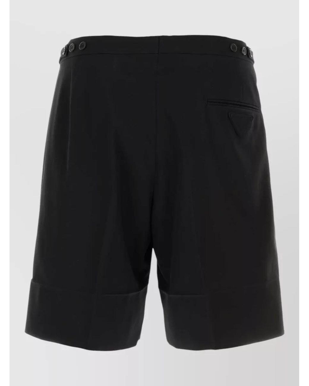 Prada Black Cotton Tailored Bermuda Shorts for men