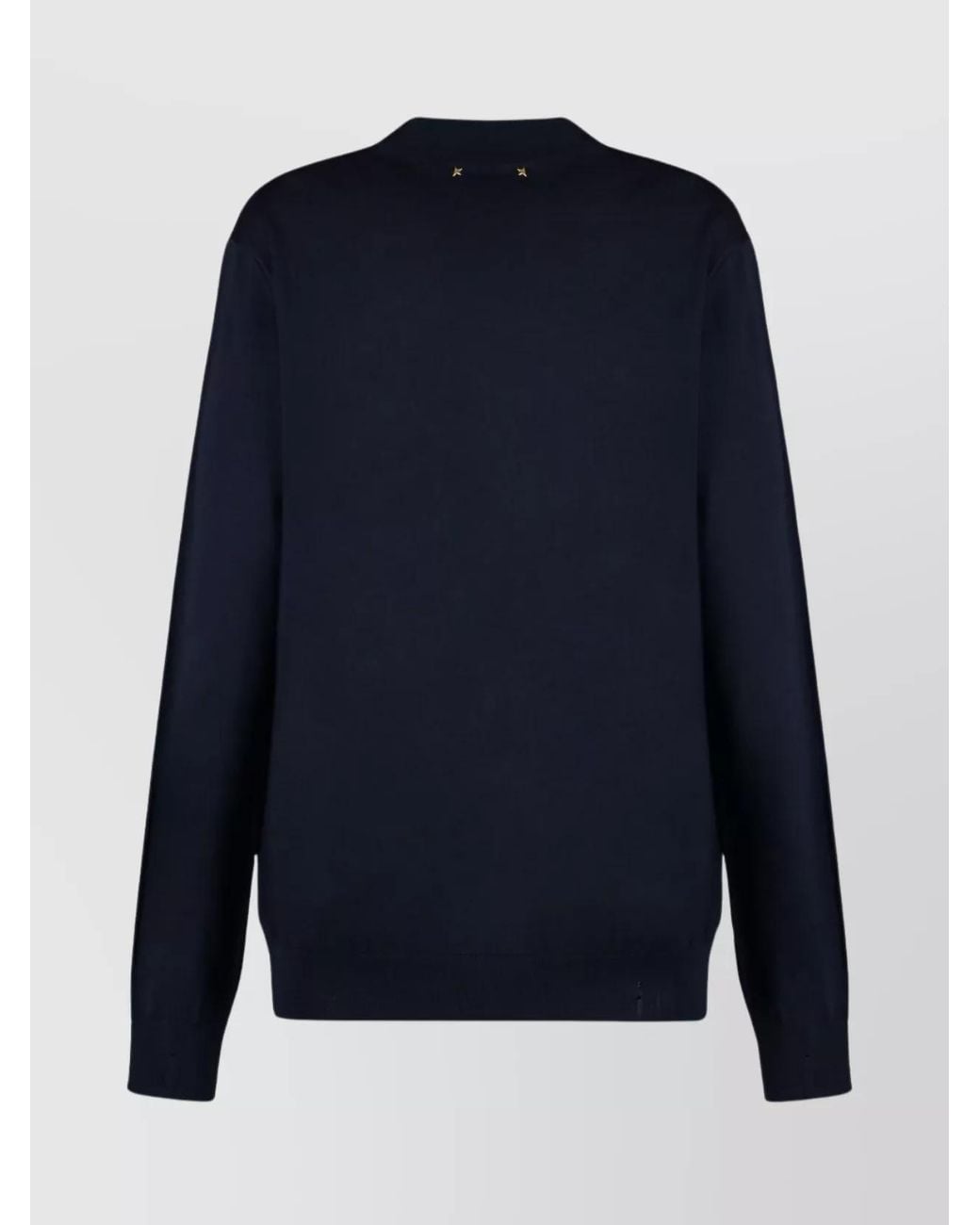 Golden Goose Deluxe Brand Blue Virgin Wool Crew-Neck Sweater for men