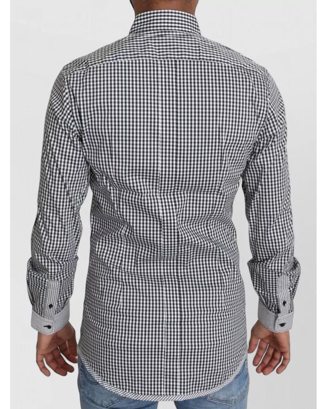 Dolce & Gabbana Gray Checked Slim-Fit Shirt for men