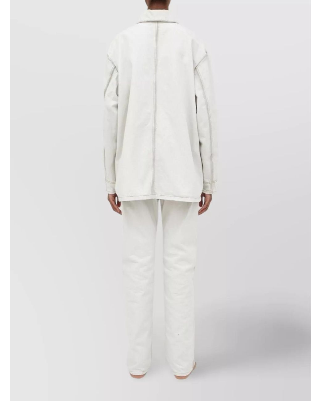 Maison Margiela White Denim Shirt Jacket for men