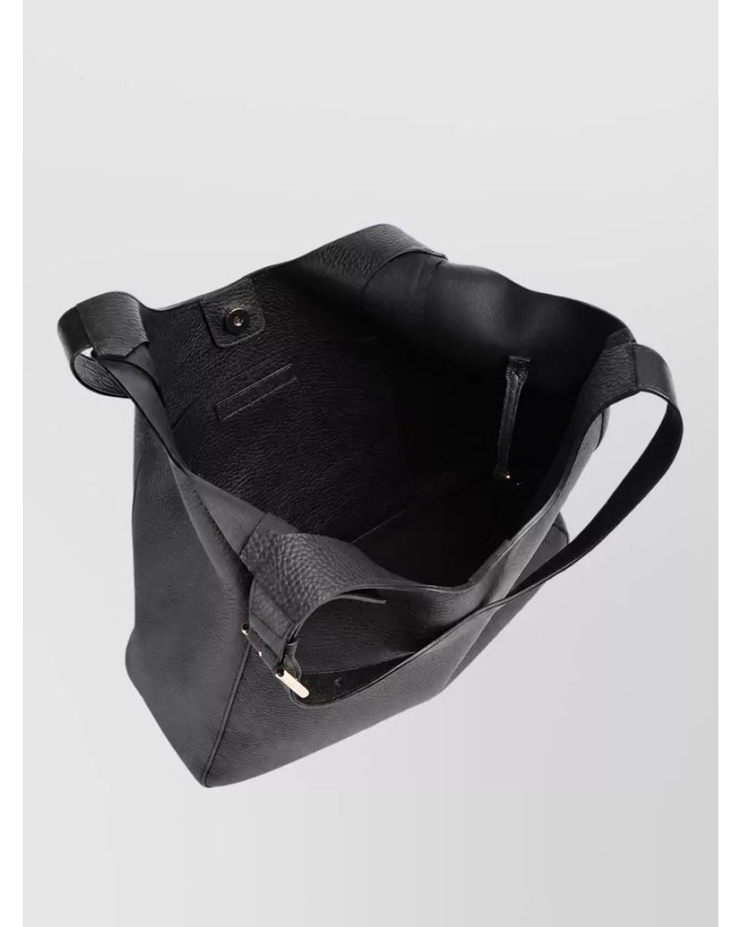 Furla Black Large Leather Shoulder Bag