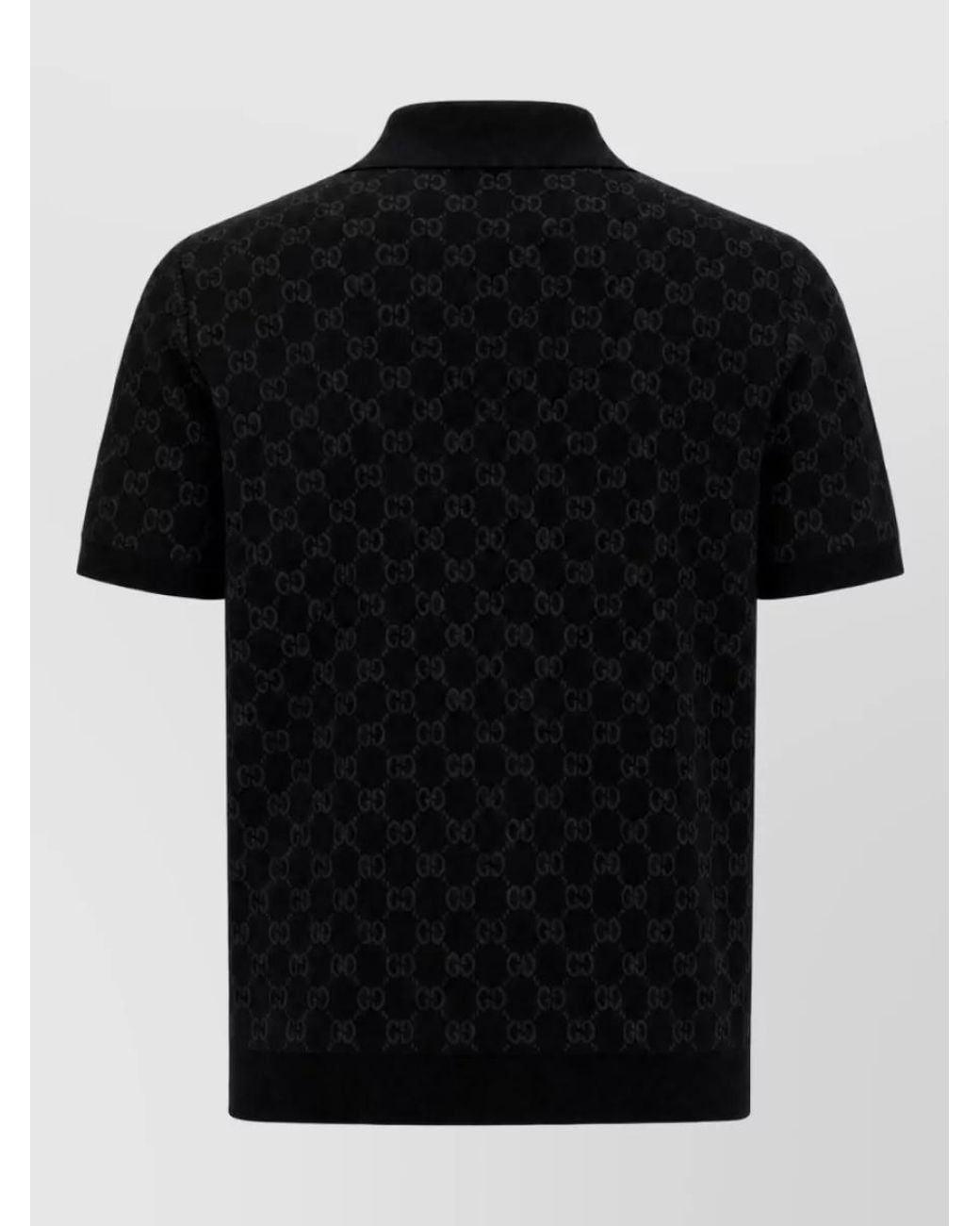 Gucci Black Stretch Polo Shirt for men