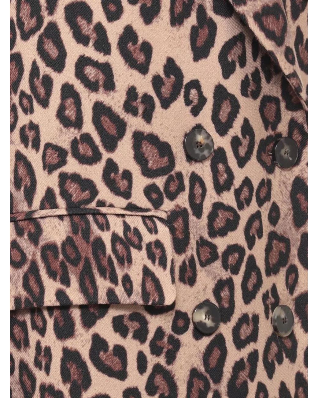 Alberto Biani Multicolor Virgin Wool Animal Print Long Coat
