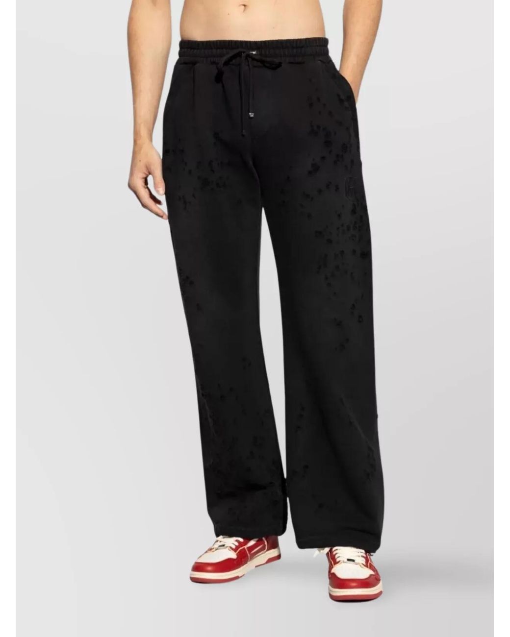 Amiri Blue Embroidered Straight Sweatpants for men
